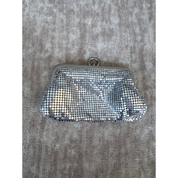 Vintage Silver Mesh Handbag Clutch for Formal Club Hoco - Picture 2 of 5